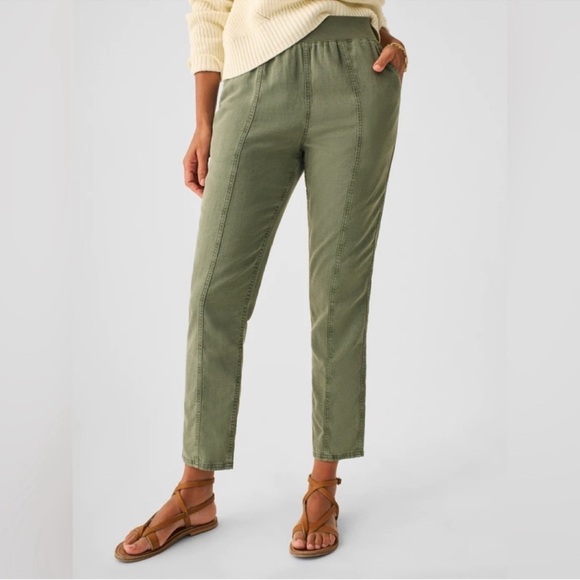Faherty Pants - EUC Faherty size S Arlie Day Pull on pant Tencel, Linen, cotton blend